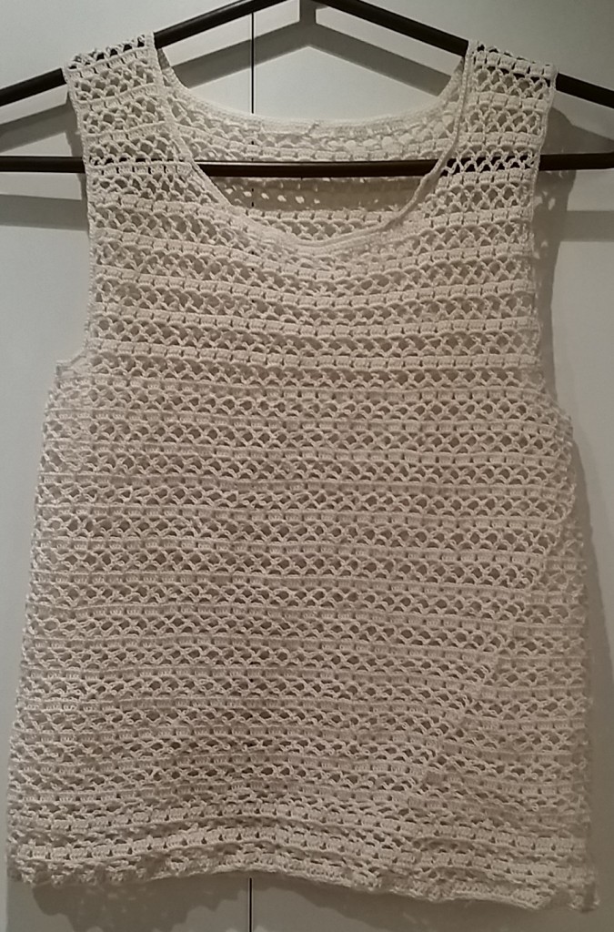 crochet top tunic virkad topp linne oblekt cable garn 12/3 merceriserad bomull