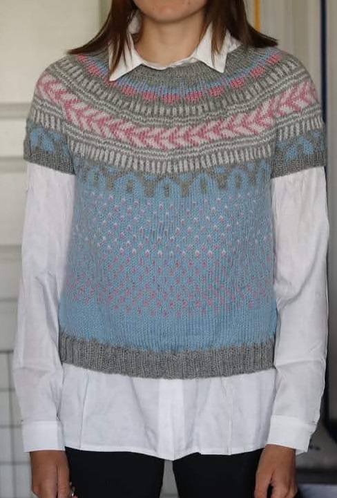 soldotna crop tee sweater knitting knitted stickad kortärmad tröja short sleeved sweater