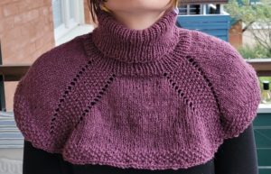 stickad halskrage järbo svensk ull lila gratis mönster knitted cowl neck free pattern