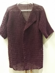 purple crochet sweater cardigan lila virkad kofta utan knäppning omlott enkla virkade koftor enkel virkad kofta
