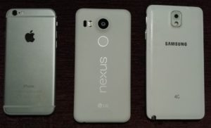 iphone 6 vs nexus 5x vs Samsung Galaxy Note 3