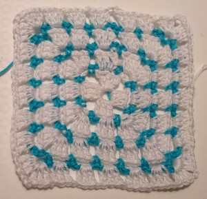 virkad mormorsruta block stitches granny square crochet