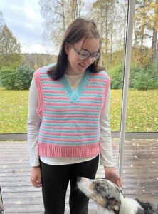 Väst Freja Akrylgarn Svarta Fåret